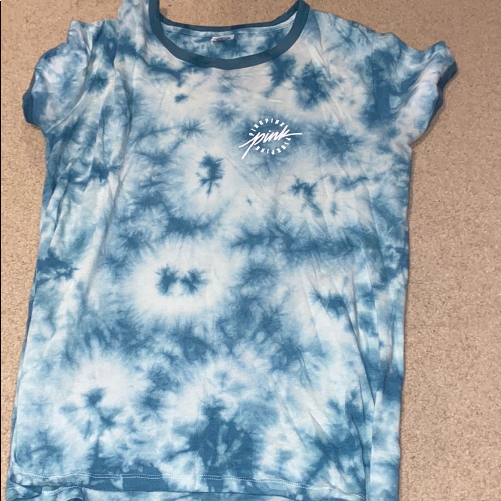blue tie dye tshirt